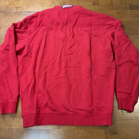 Vineyard Vines Shep Shirt Size Small 1/4 Zip Pullover Sweater Red Shep & Ian - Picture 10 of 11